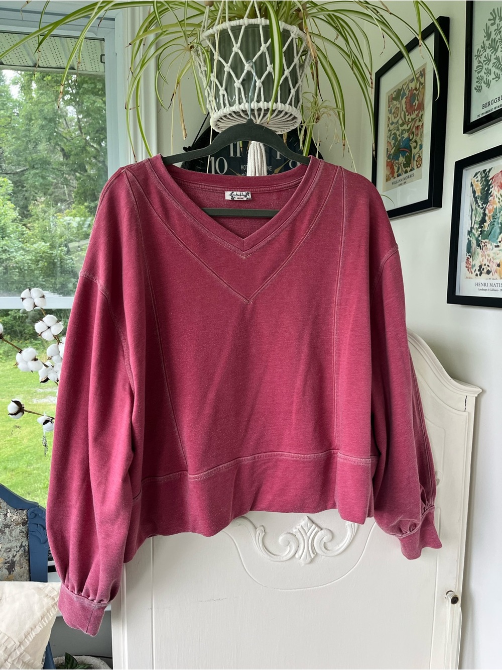 Free People Intimately Vintage Wash V-Neck Pullover
